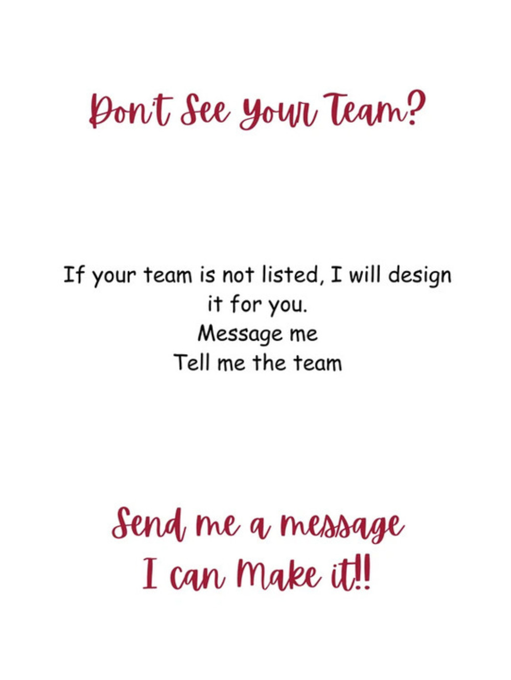 Don’t See Your Team? Custom 5x7 Tear-Off Notepad – Request Any School or Team